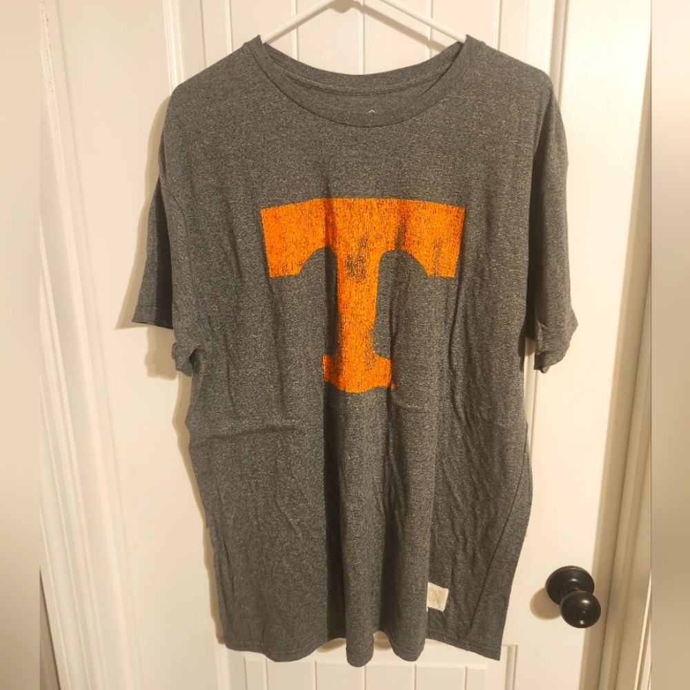 Original Retro Brand Gray and Orange Short Sleeve Tee